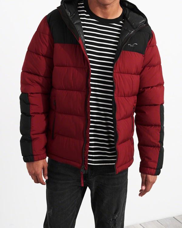 Giacca Hollister Uomo Recycled Fill Puffer Rosse Italia (208MLVPR)